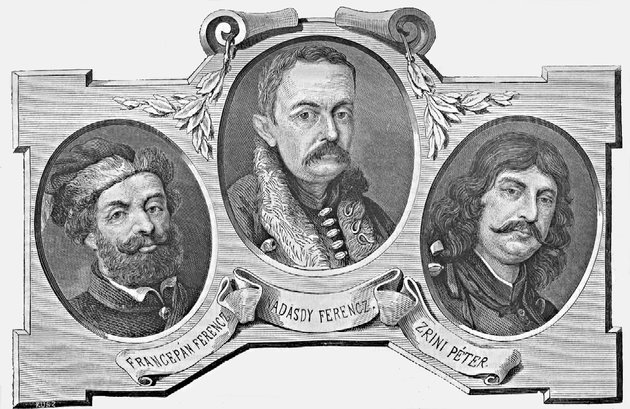 A vértanúk: Frangepán Ferenc, Nádasdy Ferenc és Zrínyi Péter