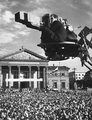1957. május 1-jei felvonulása a Hősök terén