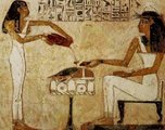 Sörfogyasztás ábrázolása az ókori Egyiptomból