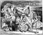 A Hercegnő és Alice John Tenniel ábrázolásában 