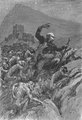 Georges Roux illusztrációja Jules Verne „Gil Braltar” című novellájához, amelyben egy Gil Braltar nevű spanyol a makákókat lázadásra bírva indít támadást a szigetet megszálló britek ellen