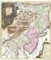 New York, New Jersey és Pennsylvania térképe a 18. századból