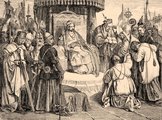 II. András kiadja az Aranybullát (kép forrása: arcanum.hu)