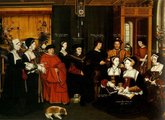 Rowland Lockey ifj. Hans Holbein nyomán: Sir Thomas More családja, 1594 k.