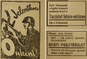 A Népszava. 1945. február 15-i lapszáma 3. oldalának hirdetései