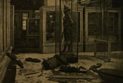 A januári vihar pusztítása nyomán a múzeum tárgyainak egy része tönkrement. A képen is jól látható, hogy 1921 telén beesett a hó a tetőzet nélkül maradt kiállítási terembe (Vasárnapi Újság, 1921. 3. szám)