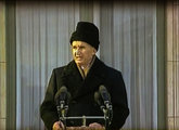 Nicolae Ceaușescu utolsó beszéde közben, 1989. december 21. (kép forrása: adventure-romania.com)
