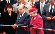 Francois Mitterrand és II. Erzsébet az alagút átadásán (kép forrása: The Telegraph)