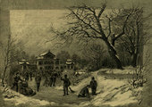 Lechner Ödön jégpavilonja 1875-1893 között szolgálta ki a korcsolyázókat (Vasárnapi Újság, 1895)