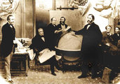 Az Alaszka eladásáról szóló szerződés aláírása 1867. március 30-án (kép forrása: britannica.com)