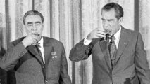 Brezsnyev Richard Nixon amerikai elnökkel a washingtoni Fehér Házban, 1973. június 21-én (kép forrása: timesofisrael.com)