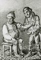 Páciensét véreztető orvos a 18. században (kép forrása: sciencephoto.com)