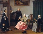 Elisabeth Geertruida Wassenbergh: Az orvos látogatása, 1760. (kép forrása: Pinterest)