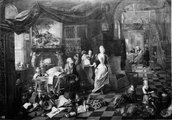 Látogatás az orvosnál egy 18. század eleji festményen (kép forrása: wellcomecollection.org)