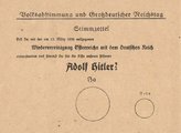 Az Anschlussról szóló szavazólap (kép forrása: Wikimedia Commons)