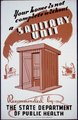 „Otthonod nem teljes tisztasági egység [azaz kerti vécé] nélkül – az Állami Közegészségügyi Hivatal ajánlása” Készült 1936 és 1941 között (kép forrása: vintage-everyday.com)
