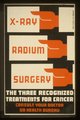 „Röntgen – Rádium – Műtét – a rák három elismert kezelési módja – fordulj orvosodhoz vagy az egészségügyi hivatalhoz” Készült 1936 és 1939 között (kép forrása: vintage-everyday.com)