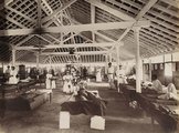 Ideiglenes kórház Bombayben a járvány idején (kép forrása: Wikimedia Commons)