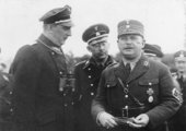 Kurt Daluege, a Harmadik Birodalom rendőrségének feje, Heinrich Himmler, az SS vezetője, valamint Ernst Röhm