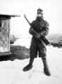 Svájci katona egy, az olasz és osztrák–magyar harcokhoz közeli alpesi őrhelyen az első világháborúban