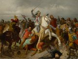 Az 50 éves, teljesen vak János király az angolok elleni crécyi csatában ragaszkodott ahhoz, hogy megsuhogtassa kardját, ezért a kantárszárát odakötötték a többi lovaghoz. Ott halt meg a csatatéren.