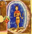 A gyermek III. László király ábrázolása a Képes Krónikában (kép forrása: Wikimedia Commons)