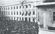 A Szerb-Horvát-Szlovén Királyság kikiáltása Zágrábban, 1918. október 29.