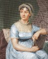 Jane Austen ábrázolása gy 1871-es életrajzból (kép forrása: Wikimedia Commons)