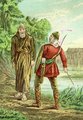 A részeges Tuck barát és Robin Hood egy késő 19- század ábrázoláson