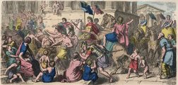 Heinrich Leutemann (1824-1905): Az ókori Róma - versenyzők menete az aréna felé