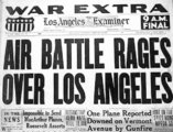 A Los Angeles-i csatáról beszámoló újságcímlap