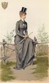 Erzsébet királyné lovaglóöltözékben a Vanity Fair magazinban, 1884.