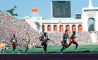 A 800 méteres férfi síkfutás elődöntője a Los Angeles-i olimpián