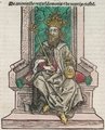 Salamon ábrázolása a 15. századi Thuróczy-krónikában