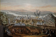 Budavár ostroma (1686) Lotaringiai Károly táborából nézve Franz Geffels festményén