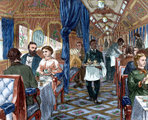 Union Pacific Company vasúti étkezőkocsija 1869-ből