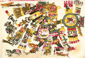 Tezkatlipoka ábrázolása a Borgia-kódex néven ismert azték kéziratból