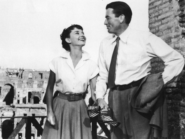 Audrey Hepburn és Gregory Peck a Római vakációban