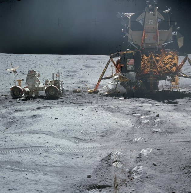 Az Apollo–16 küldetésen már holdjáróval szelték az égitestet