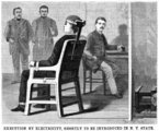 A villamosszékes kivégzés korabeli művészi elképzelése, 1890.
