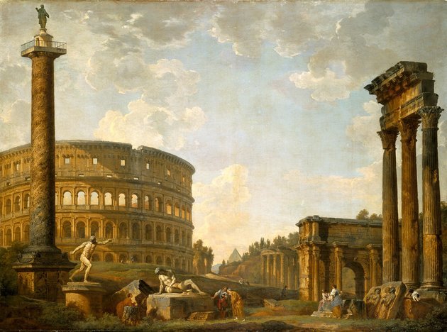 A kőből és betonból épült Colosseum volt a birodalom legnagyobb amfiteátruma. Építése tíz éven át zajlott.
