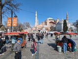 Az Hagia Sophia látképe a Kék mecset felől