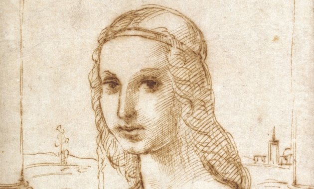 Raffaello rajza 1505 körül Leonardo da Vinci festménye nyomán