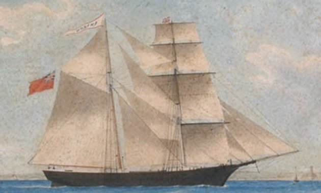 A Mary Celeste még, mint Amazon egy 1861-es festményen