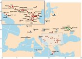 Az ismertetett tanulmány első ábrája bemutatja a vizsgált emberi csontminták származási helyét