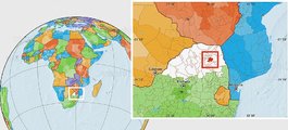 A balobedu területek elhelyezkedése a Dél-Afrikai Köztársaság és Limpopo tartomány térképén