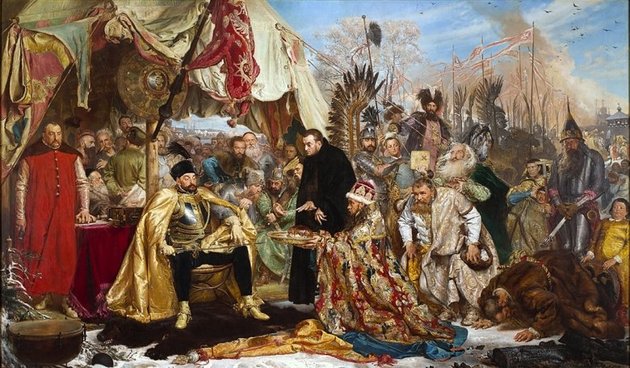 Báthory István Pszkov előtt (Jan Matejko festménye)