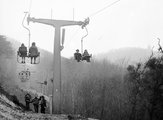 1976, Zugliget, a Libegő a János-hegy felé nézve