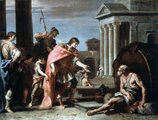 Sebastiano Ricci: Nagy Sándor és Diogenész (1700k.)