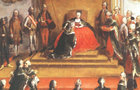 Magyar viseletet öltött Mária Terézia a Szent István-rend első adományozásakor 